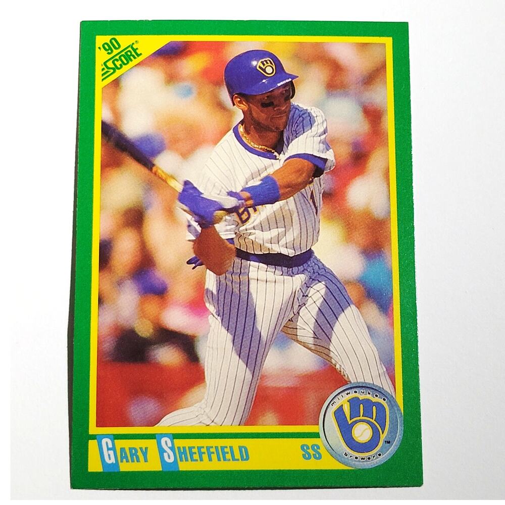 1990 Score Gary Sheffield Card No. 97 Milwaukee Brewers 3B VG/EX